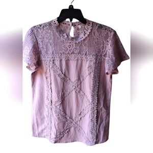 Elegant Boutique Lace Lavender  Top